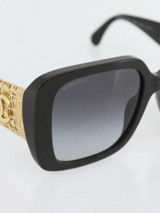 CHANEL Sunglasses plastic Black CC Auth am11652SM main image 9